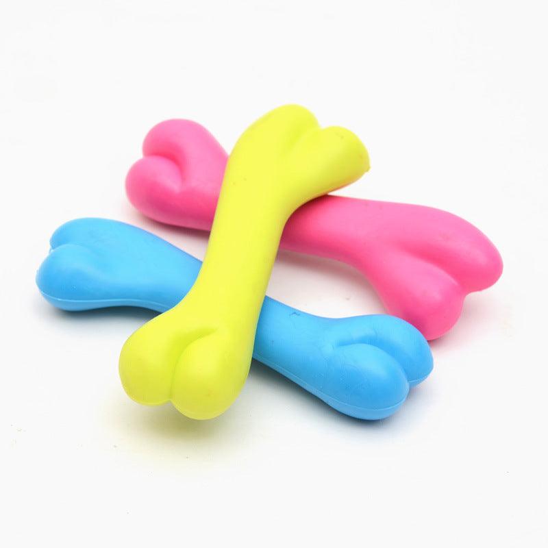 Durable Dog Bone Chew Toy: High-Quality Rubber Molar Toy For Pets