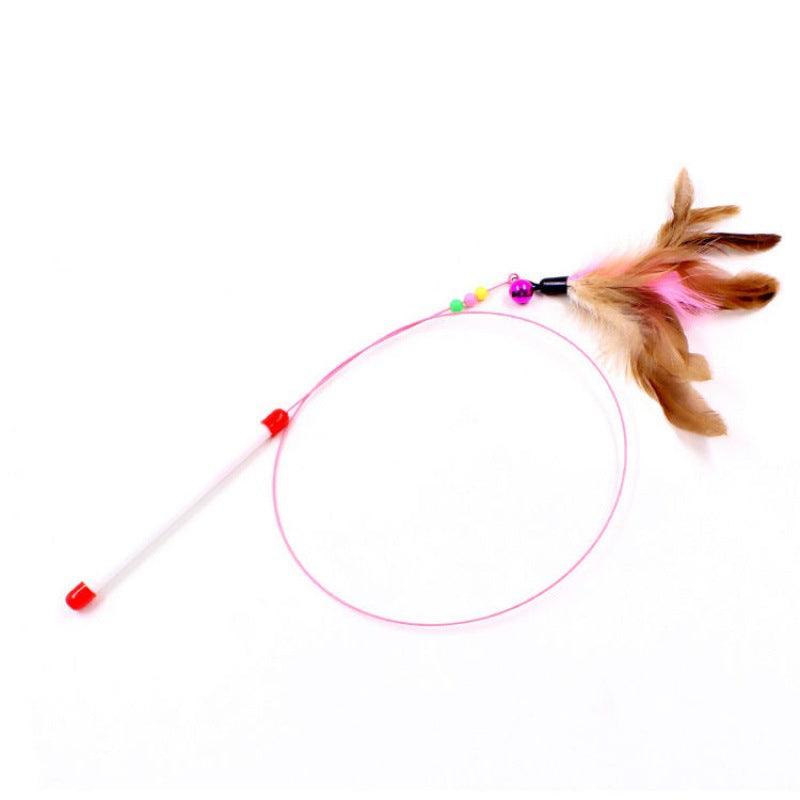 Interactive Feather Cat Teaser Stick - Endless Fun For Your Feline Friend